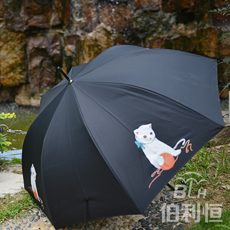 长柄直骨双层布拱形雨伞 日本卡通动漫雨伞 洛丽塔Lolita宝塔雨伞详情5