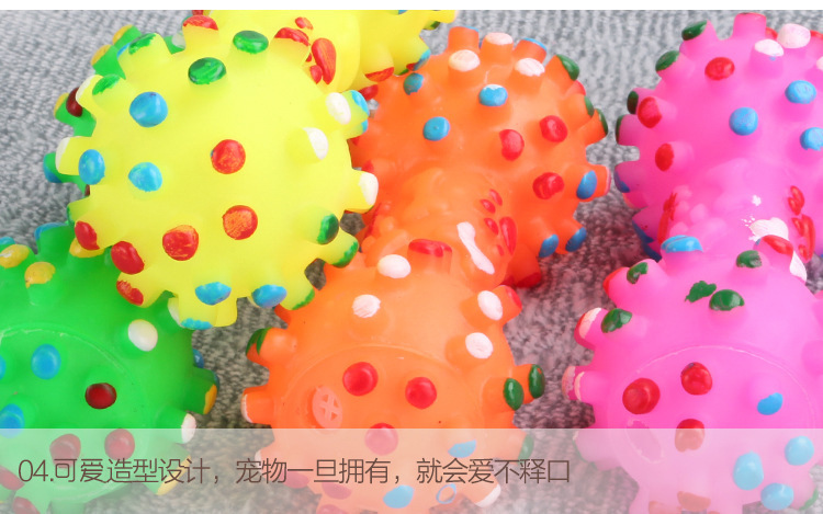 厂家直销狗狗发声磨牙洁齿小刺哑铃玩具宠物搪胶玩具宠物用品批发详情8