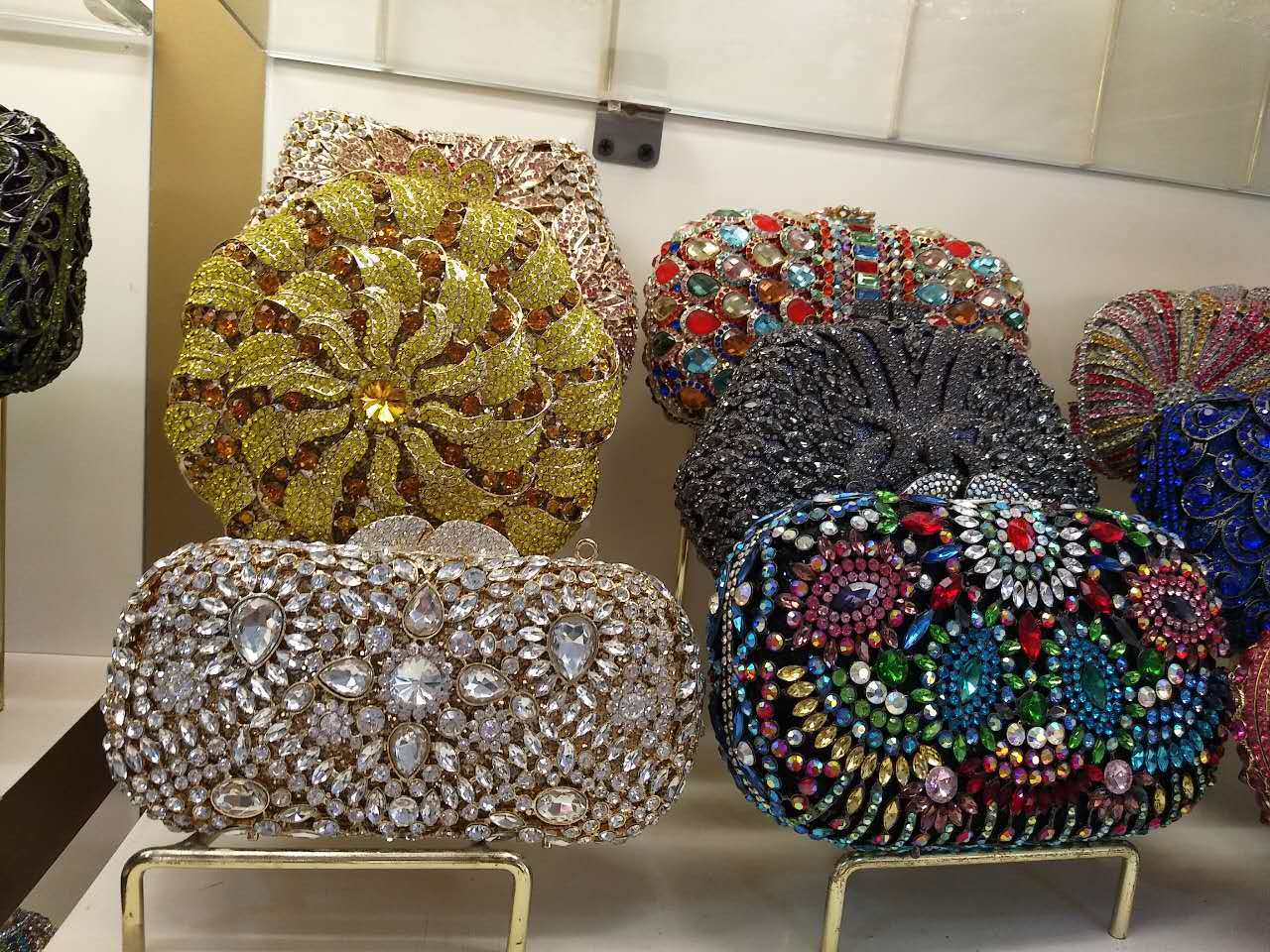 BL086 AliExpress Water Diamond Bag, Perforated Metal diamond-encrusted Dinner Bag, Full Diamond handbag for Foreign Trade Ladies, Banquet Bag pic 66