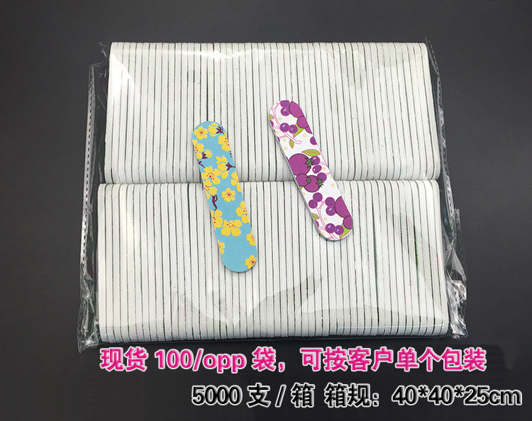 Cross-border in-stock nail file nail tips, color-printed mini nail files, double-sided printed grinding strips, 9cm pic 15