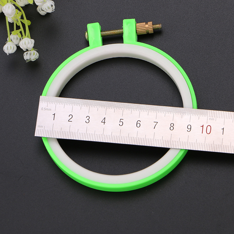 Embroidery machine accessories: Middle adjustable flower stand, round embroidery frame, embroidery stretch, candy-colored ABS plastic square embroidery ring pic 67