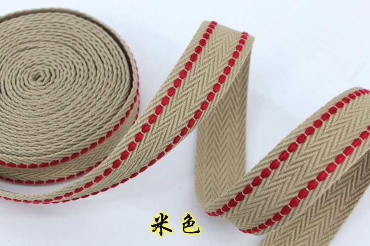 Factory wholesale of 38mm wide double-person shoulder straps, thickened polyester-cotton webbing, canvas belts, bags, clothing accessories pic 5