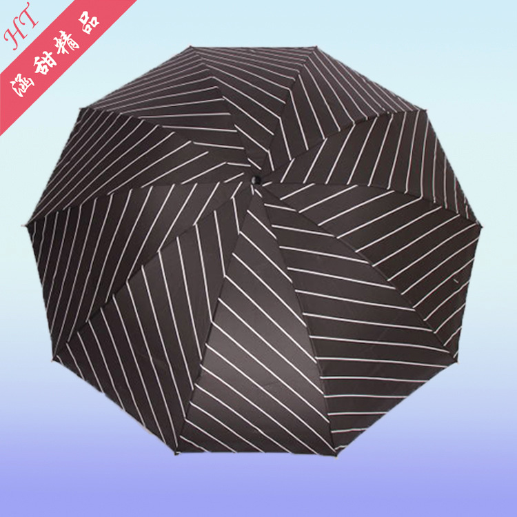 Factory wholesale three-fold 10-bone enlarged black rubber umbrellas, fashionable striped checkered umbrellas, UV-resistant sun umbrellas pic 24