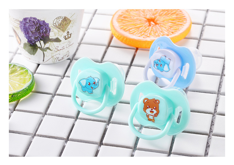 英文卡装婴儿安抚奶嘴卡通硅胶安睡奶嘴新生儿宝宝安慰奶嘴带盖详情12