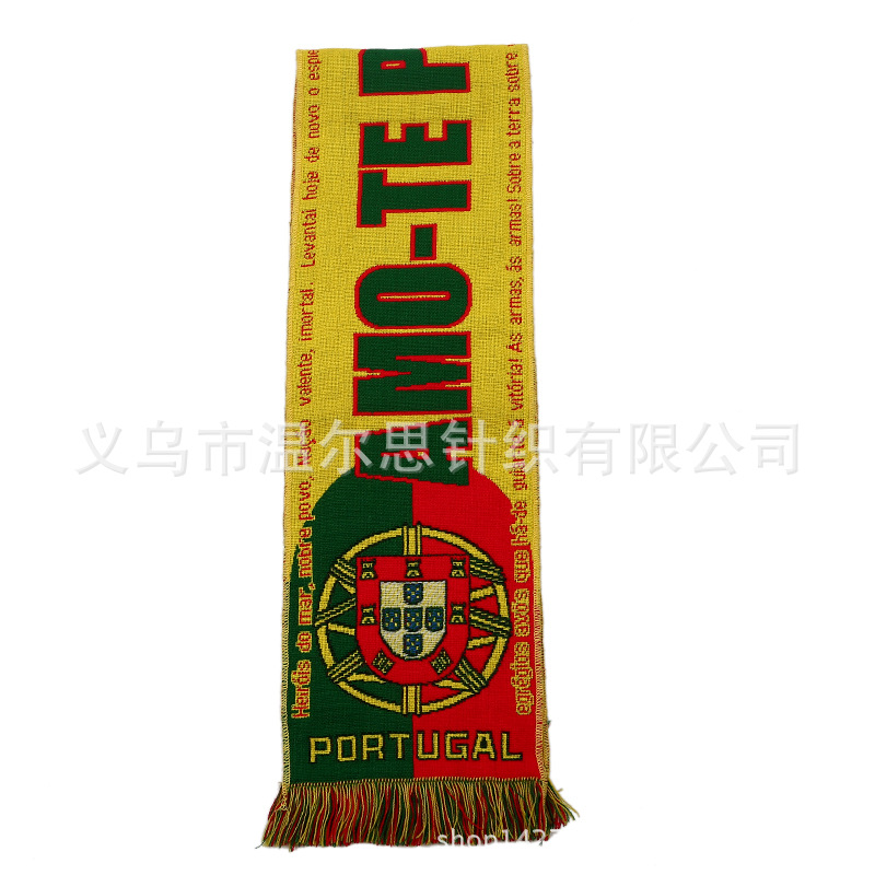 梭织腈纶围提花针织围巾礼品围巾球迷围巾专业加工定制球场logo标详情7