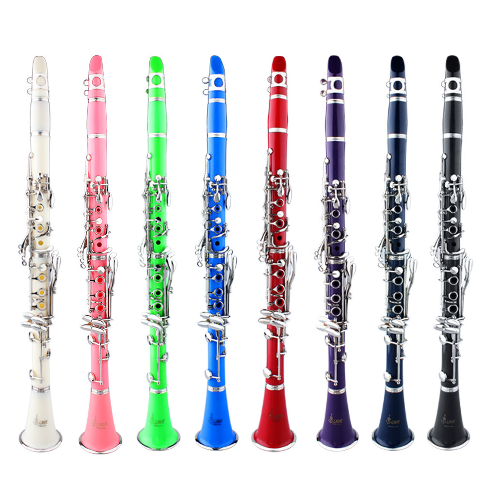 LADE clarinete en si bemol 17 teclas baquelita negro estudiante adulto examen conjunto de instrumentos color baquelita pic 2