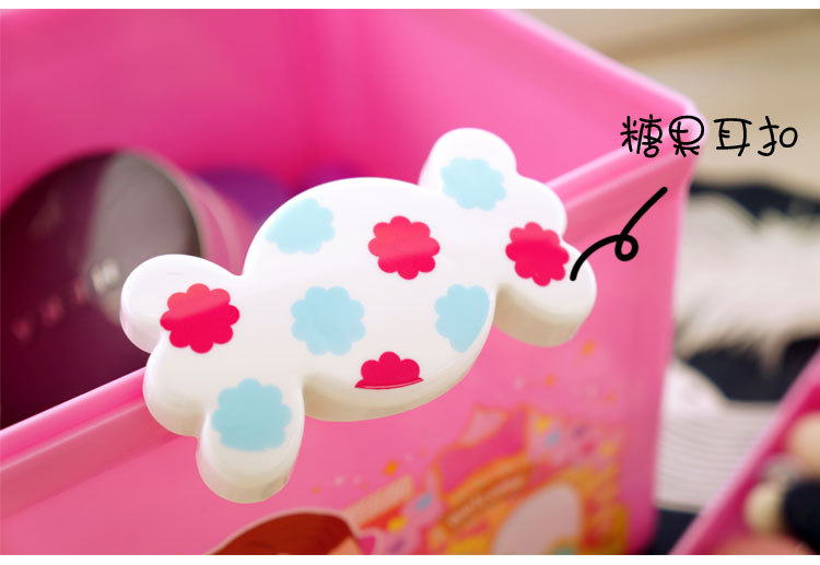 帮多-儿童卡通玩具收纳箱方形小号药箱储物箱整理盒详情9