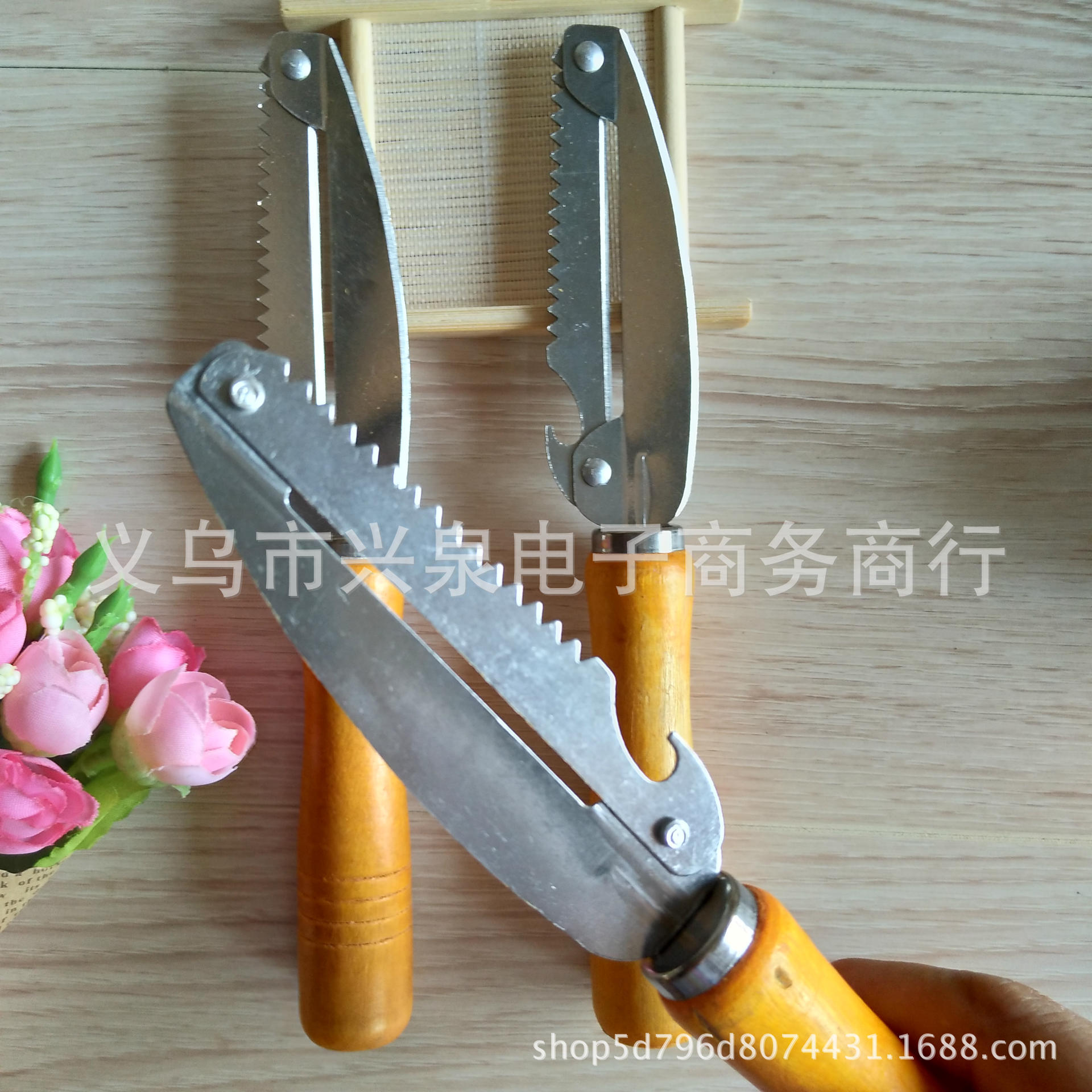 【 Zone 2-10 】 Wood fruit knife 2000 yuan per box, three-purpose peeler, multi-functional wood handle peeler, peeler, potato peeler pic 6