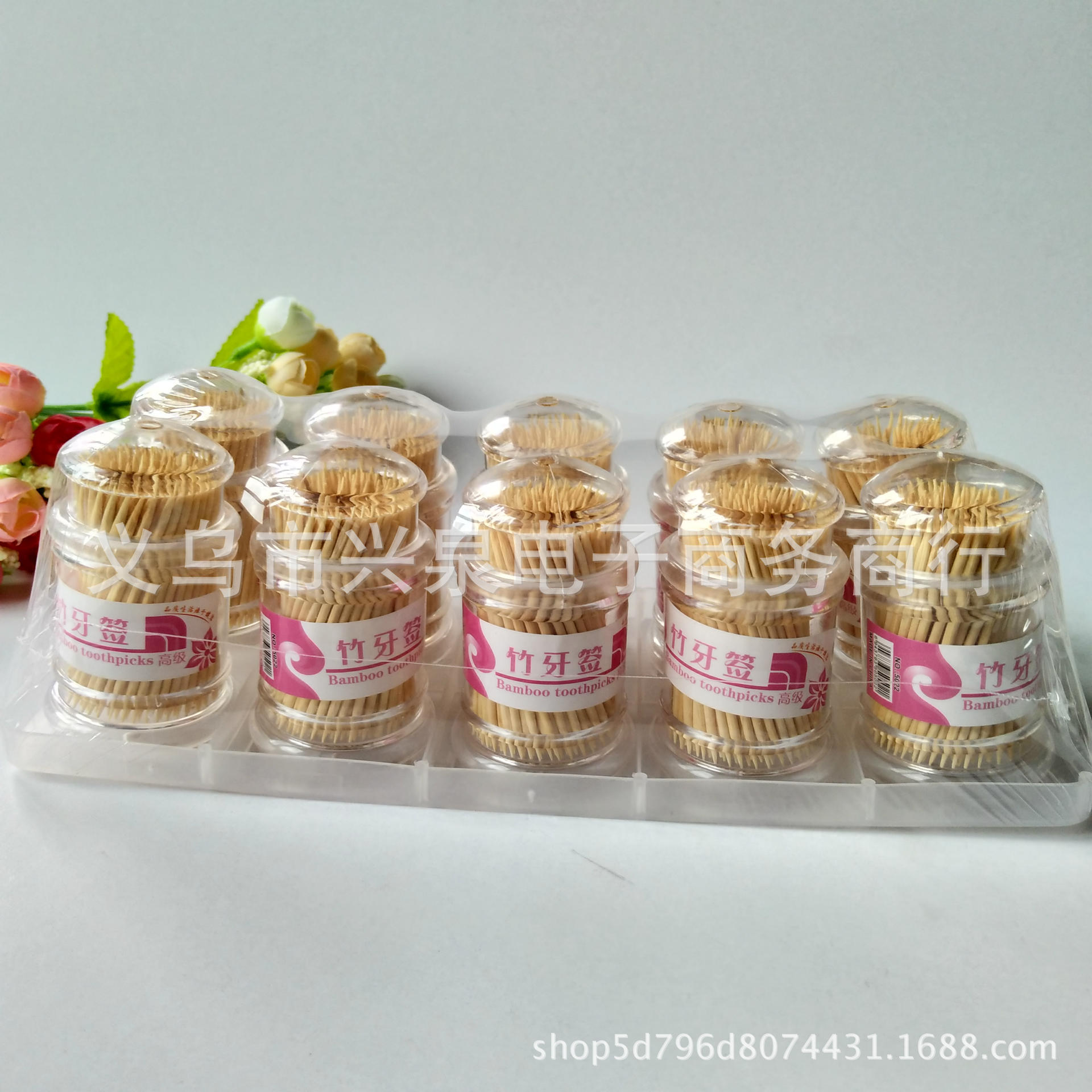 【 Zone 1-1 】 Pagoda Toothpicks 10/ board 480/ box Pagoda Toothpicks Transparent cylindrical Bamboo Toothpicks Bottled Toothpicks Bamboo Toothpicks 1 yuan supply pic 1