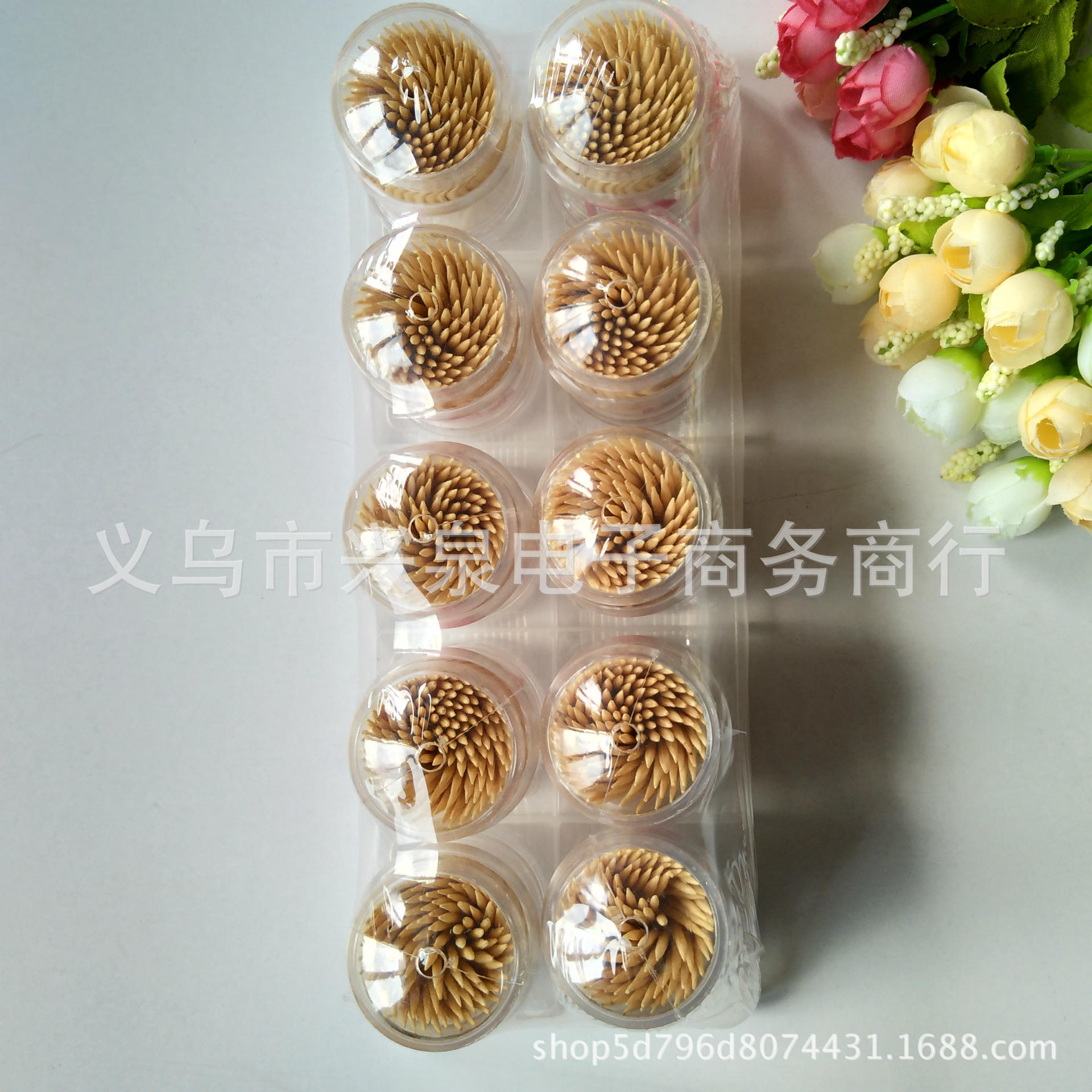 【 Zone 1-1 】 Pagoda Toothpicks 10/ board 480/ box Pagoda Toothpicks Transparent cylindrical Bamboo Toothpicks Bottled Toothpicks Bamboo Toothpicks 1 yuan supply pic 2