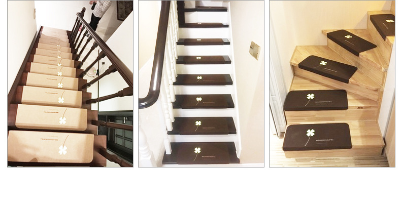 Self-adhesive stair treads without glue, home stair MATS, solid wood floor anti-slip and silent foot MATS, luminous pic 13