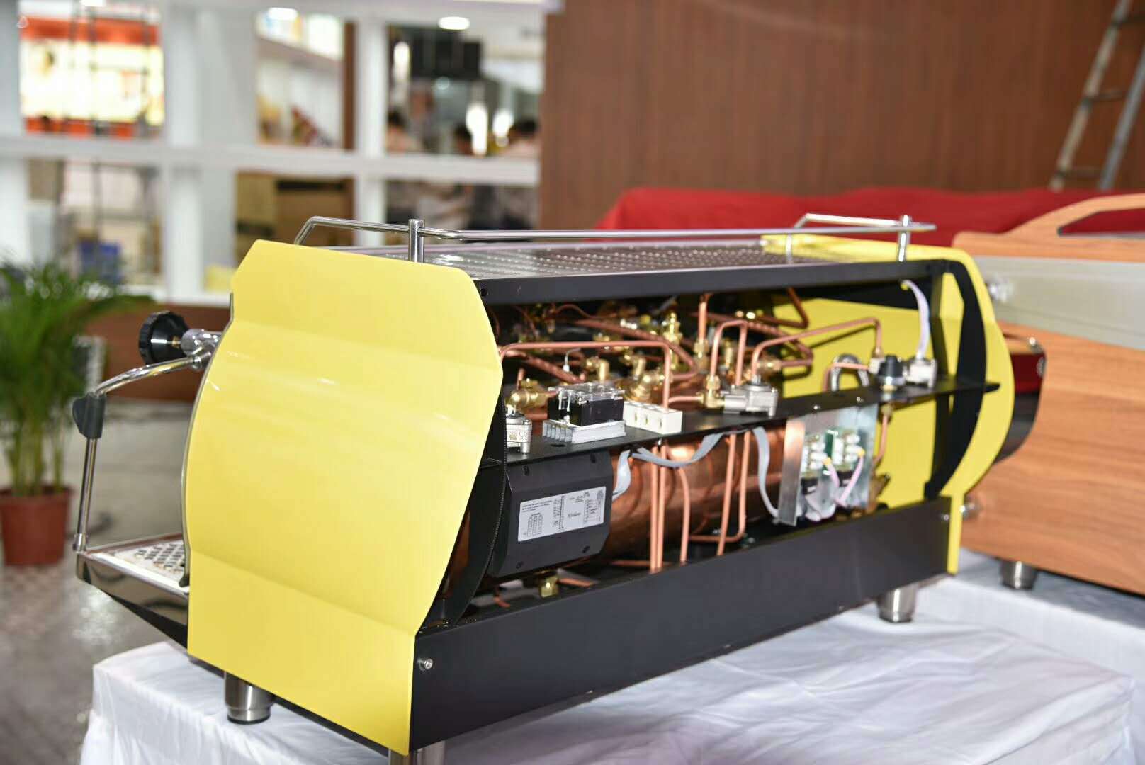 Comercial doble cabeza semiautomática E61 control electrónico máquina de café leche espuma pic 30