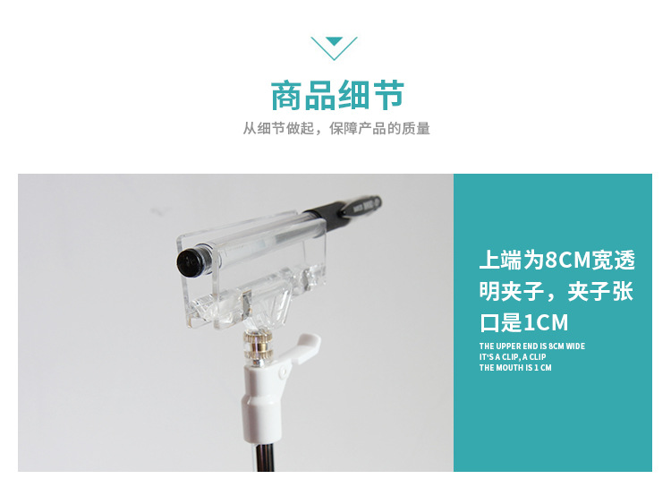 Desktop pop metal display stand, stainless steel telescopic advertising KT board, desktop advertising stand, supermarket display board stand, milk tea shop new product notice base, fresh food counter product label stand, fixed configuration for catering counter display pic 4