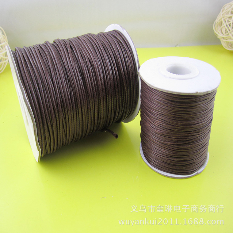 Factory direct sales of eco-friendly DIY leather rope necklaces and bracelets, multi-color hand-woven wax rope and wax thread, Korean round wax thread pic 9