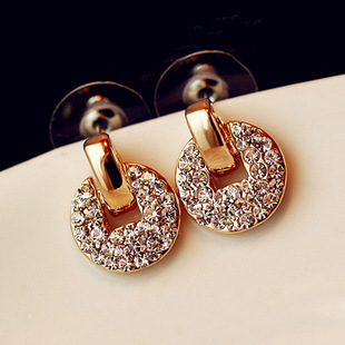 欧美时尚精美饰品流行热销速卖通新款烧焊水钻爪链水滴耳钉耳环女详情10