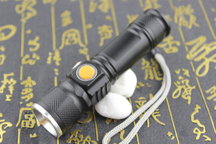 Mini high-intensity flashlight, stretch zoom T6 aluminum alloy flashlight, outdoor cycling USB charging flashlight pic 4