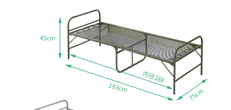 简易午休床折叠床单人午睡躺椅办公室户外便携两折床多功能铁床详情13