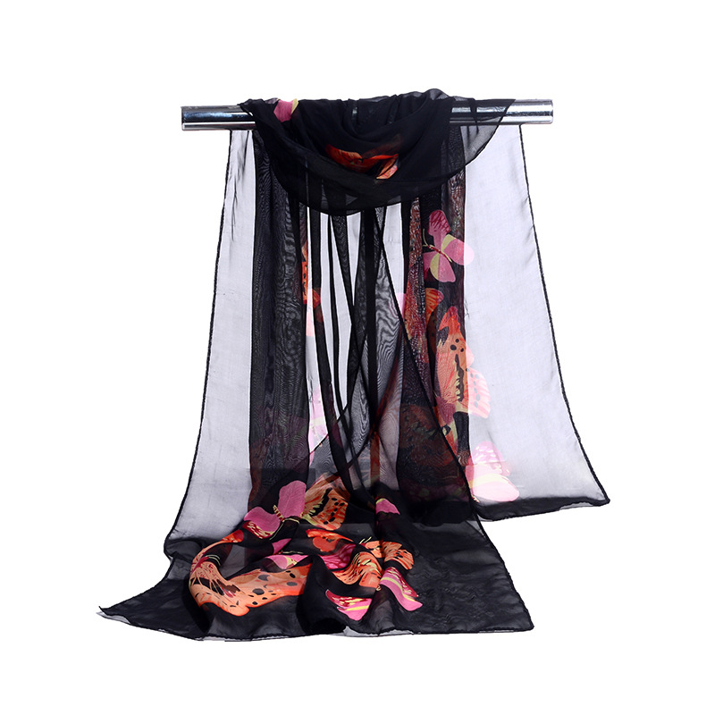 国潮厂家直销中国风版丝巾防晒大蝴蝶雪纺春夏长丝巾沙滩巾防嗮丝巾详情6