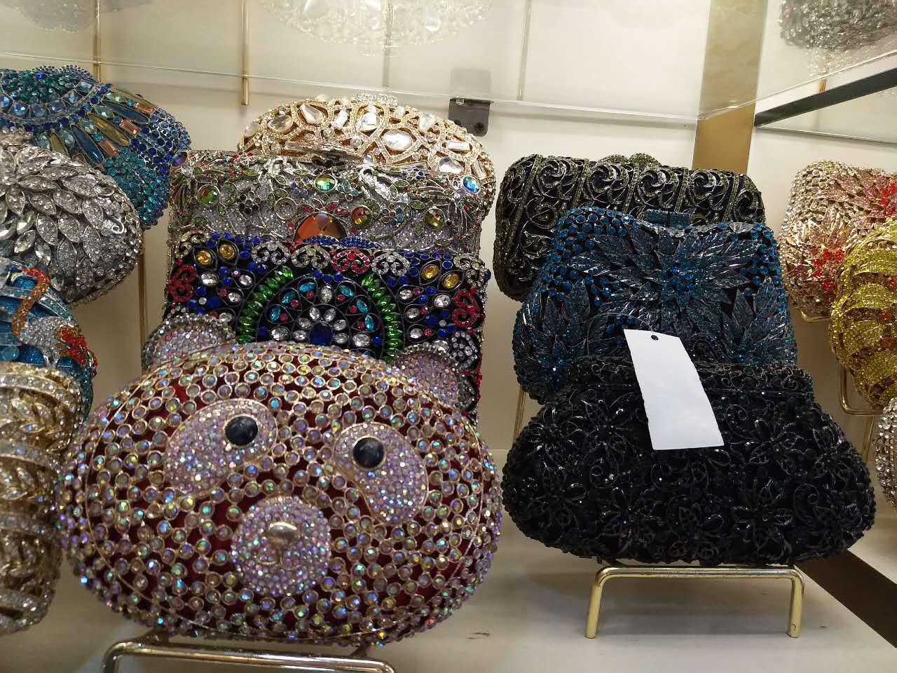 BL086 AliExpress Water Diamond Bag, Perforated Metal diamond-encrusted Dinner Bag, Full Diamond handbag for Foreign Trade Ladies, Banquet Bag pic 73