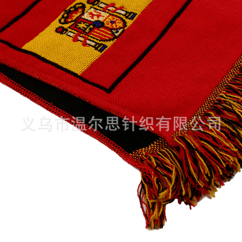 梭织腈纶围提花针织围巾礼品围巾球迷围巾专业加工定制球场logo标详情3