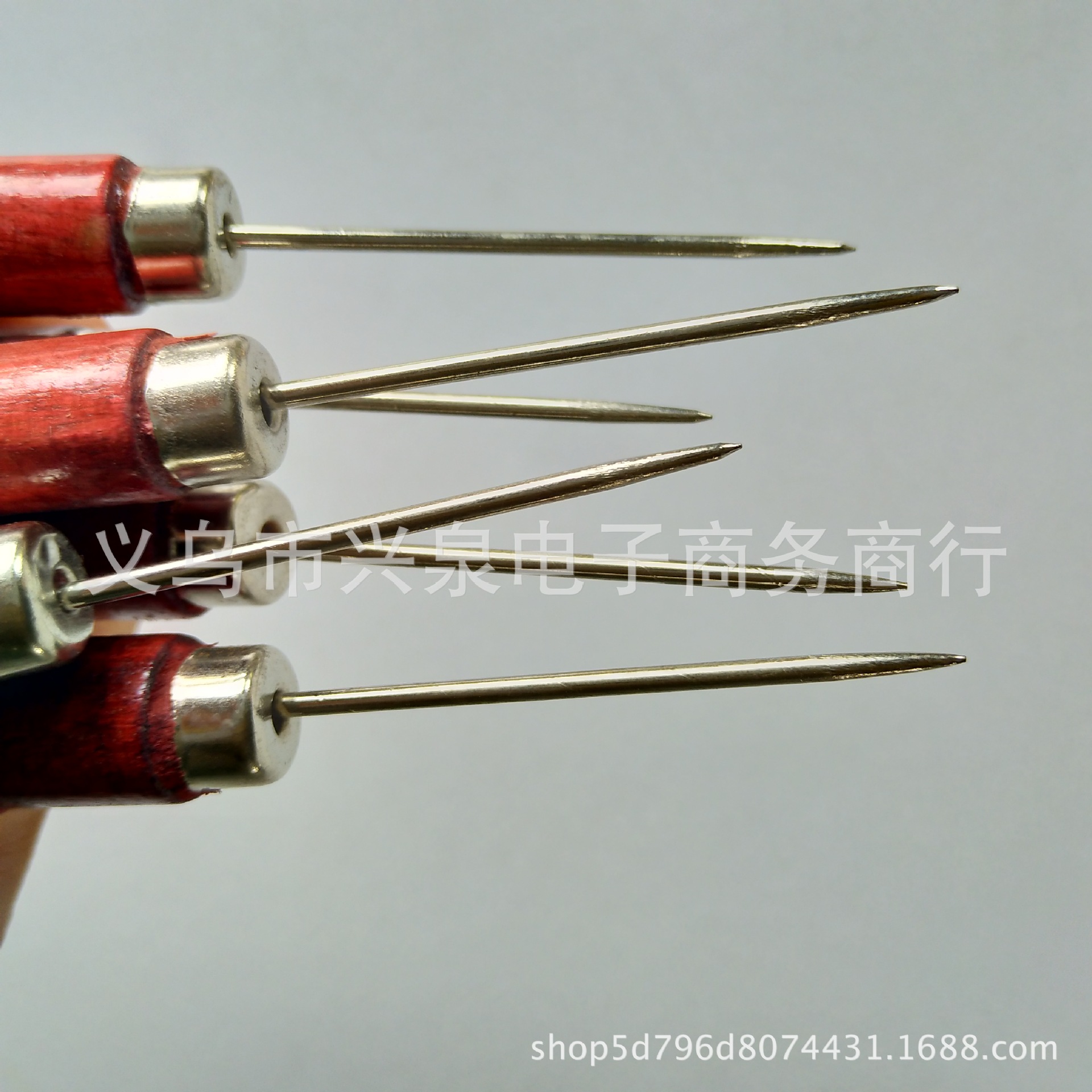 【1-6区】葫芦【直】椎50/盒1500箱 木把葫芦头直锥子 红色木柄千枚通 补鞋工具 一元百货批发详情1