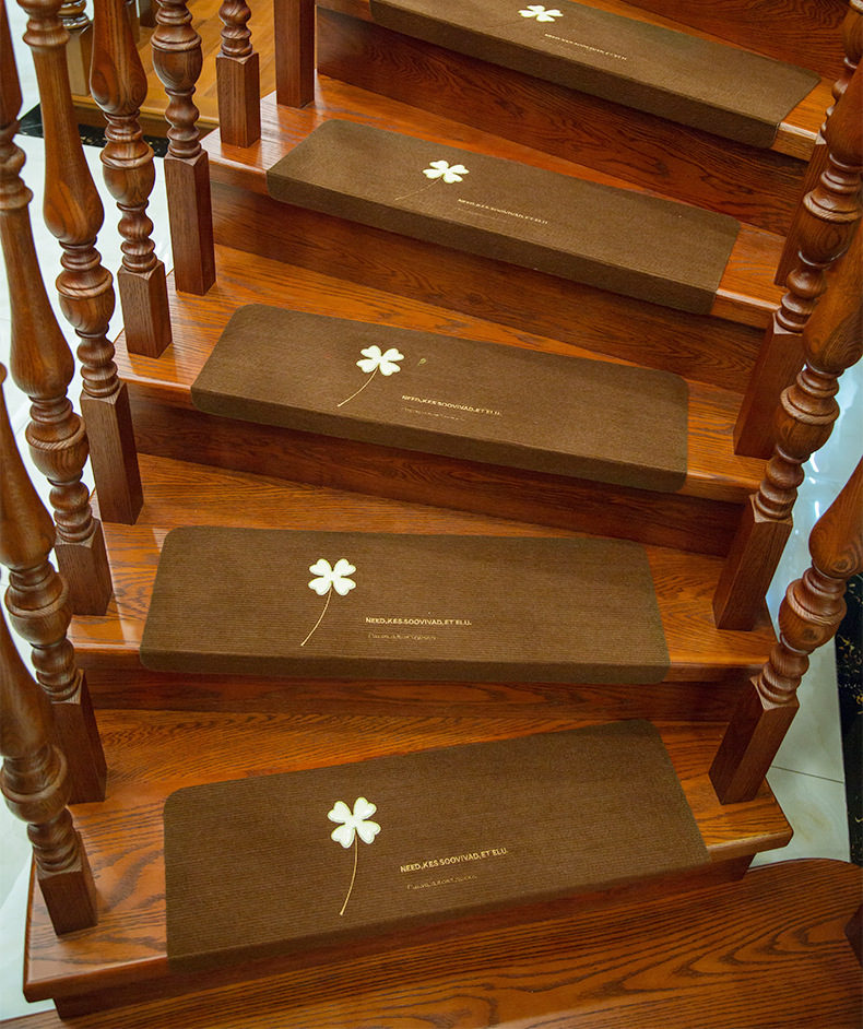 Self-adhesive stair treads without glue, home stair MATS, solid wood floor anti-slip and silent foot MATS, luminous pic 3