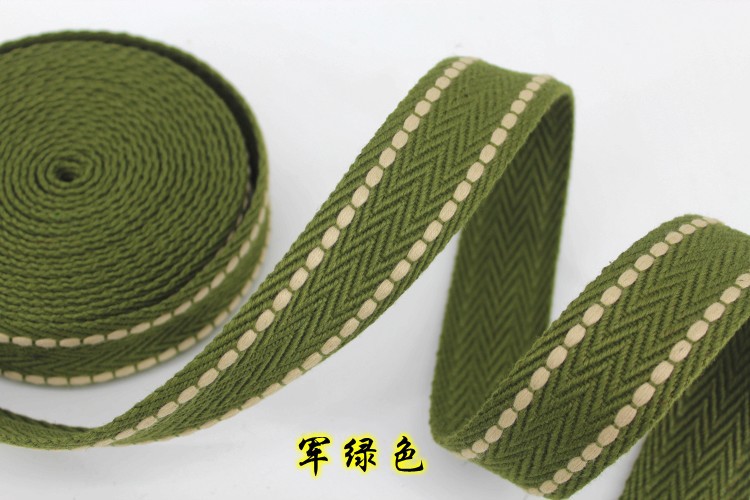 Factory wholesale of 38mm wide double-person shoulder straps, thickened polyester-cotton webbing, canvas belts, bags, clothing accessories pic 7