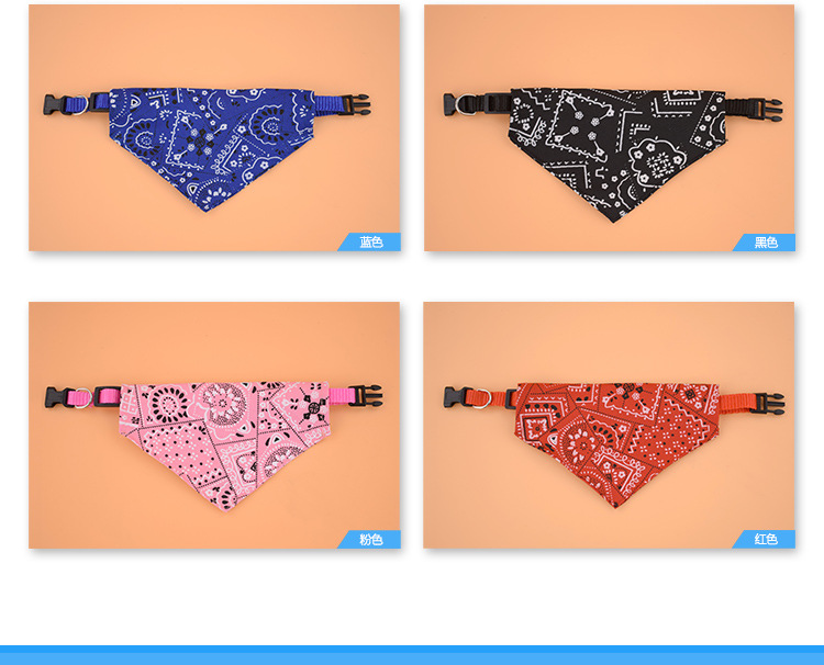 Pet supplies: Pet saliva wipes, printed pet dog collars, cat triangular collars, pet triangular collars pic 4