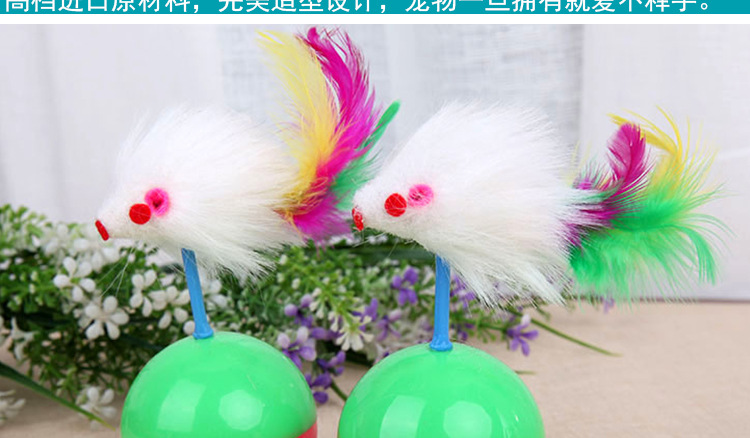 Fengpei Pet Products Factory Direct sales: Untoppling dolls, cat toys, feather mice, rocking cat toys wholesale pic 4