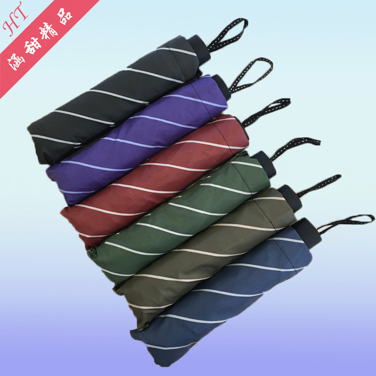 Factory wholesale three-fold 10-bone enlarged black rubber umbrellas, fashionable striped checkered umbrellas, UV-resistant sun umbrellas pic 14