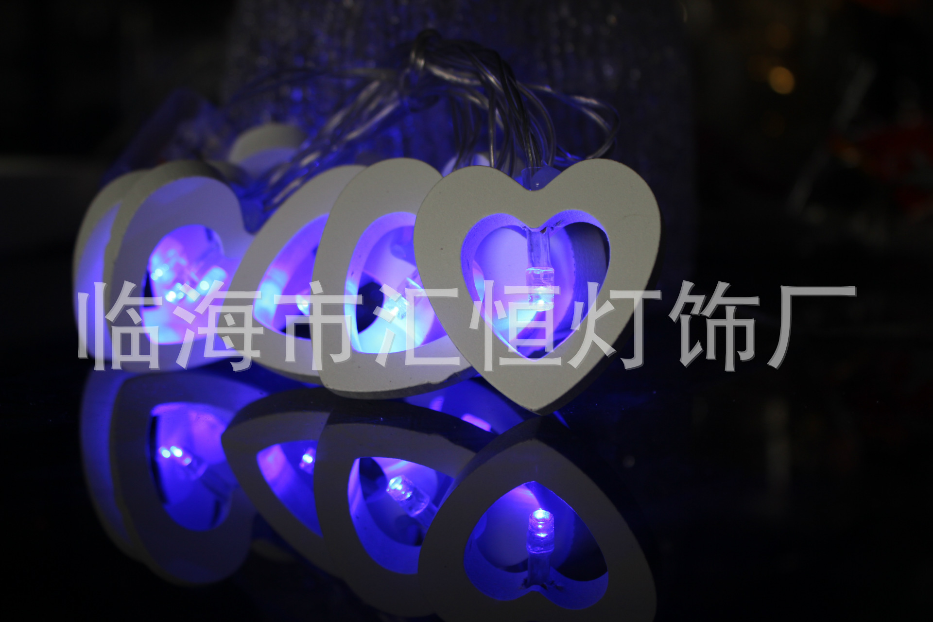 厂家现货供应led电池盒灯串节日装饰彩灯10灯1.2米爱心灯串详情4