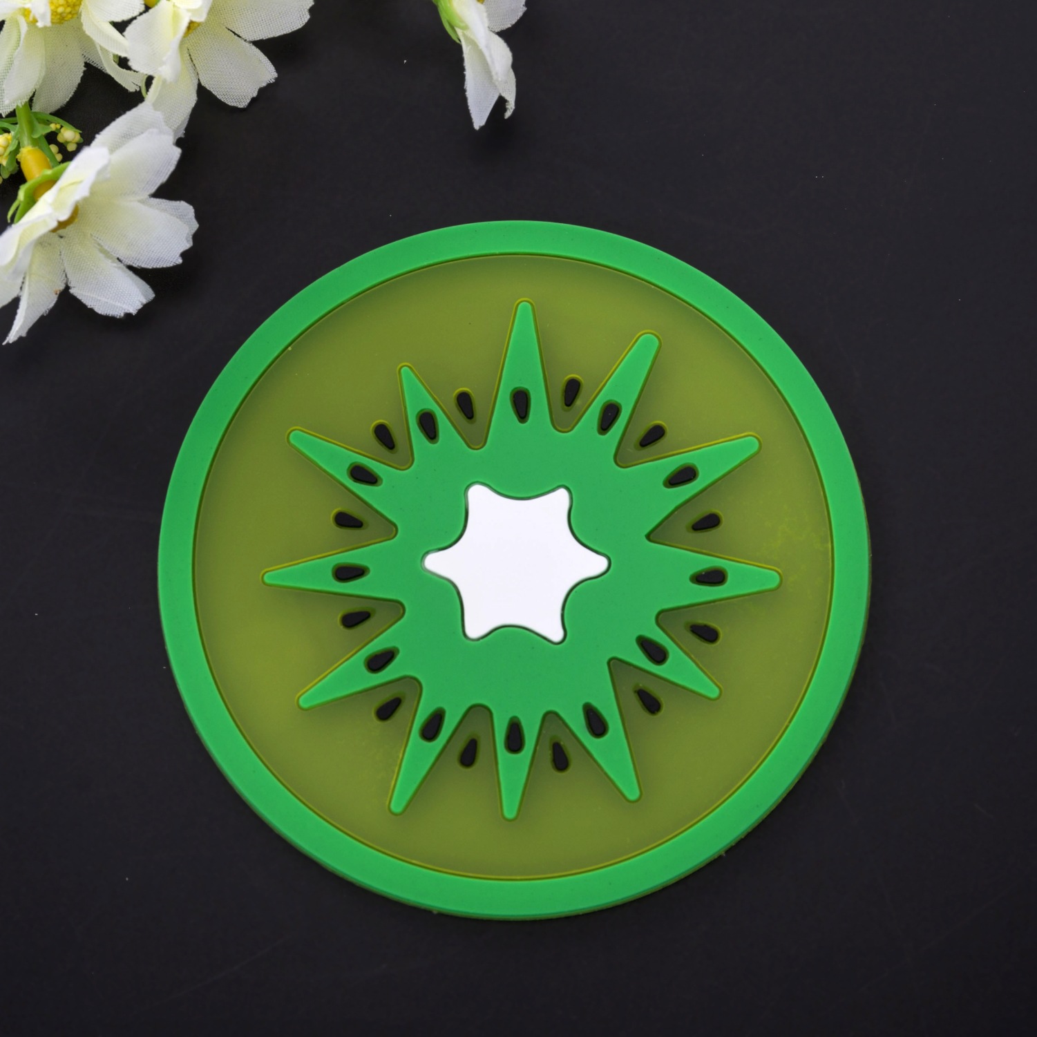 卡通水果杯垫 柠檬PVC软胶隔热茶杯垫酒吧装饰品餐垫厂家批发详情4