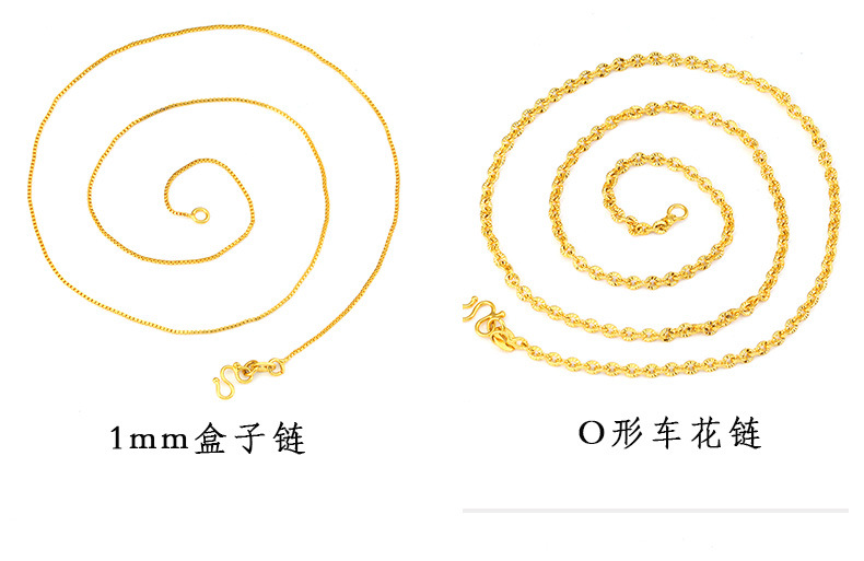The sand gold necklace accessory for women does not fade for a long time, exuding a high-end and niche collarbone chain. It is a copper accessory from Yiwu that imitates gold pic 4