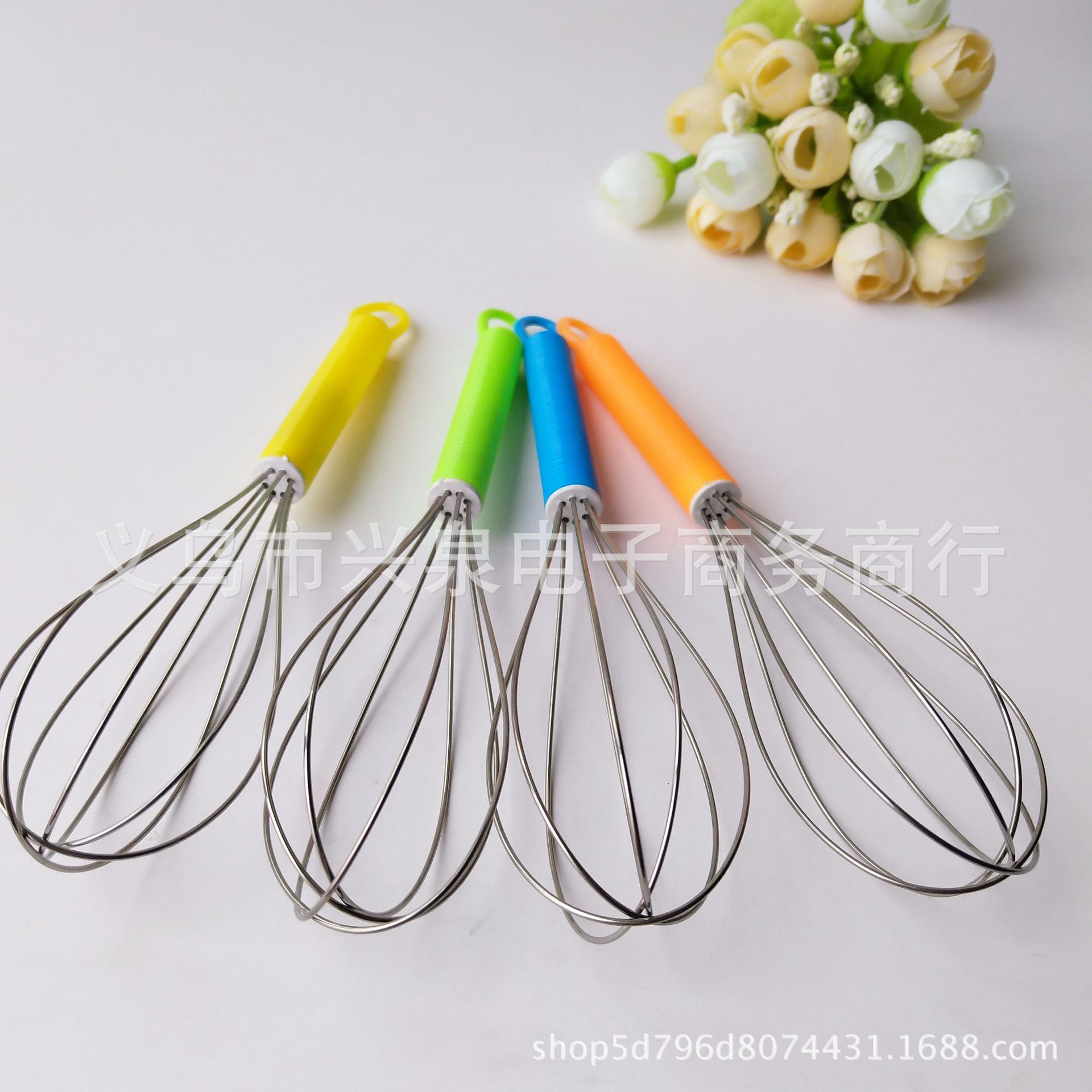 【 Zone 1-4 】 Plastic handle egg beater 20/ pack 1000/ box 1 yuan egg beater, colorful plastic handle egg beater, kitchen small tools 1 yuan store supply pic 8