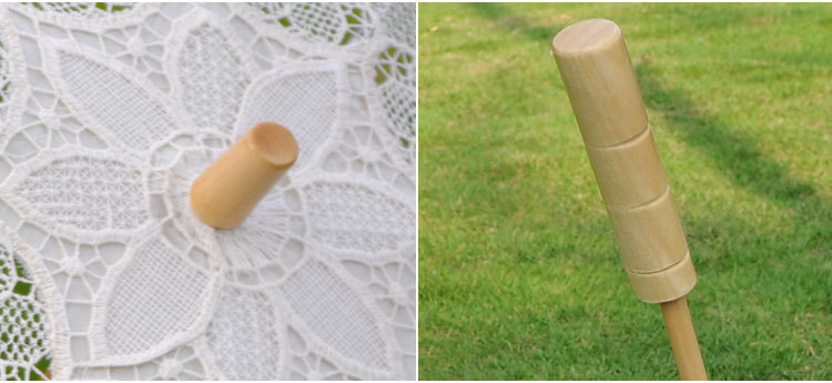 花童蕾丝伞婚礼竹柄工艺遮阳伞影楼摄影道具伞婚庆用品手工伞批发详情8