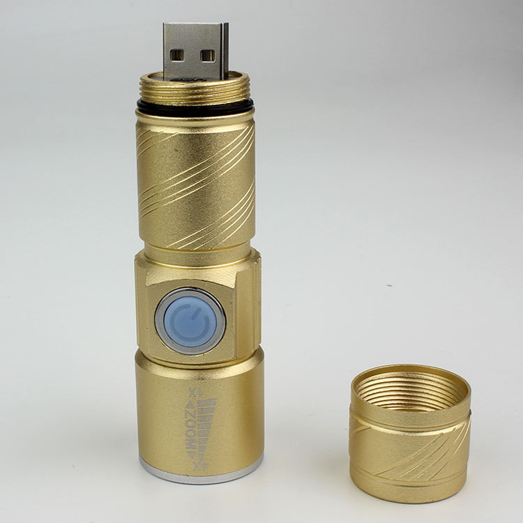 Tiger Hunter Strong Light Flashlight LED strong Light Charging Home USB charging mini Aluminum alloy small flashlight pic 38