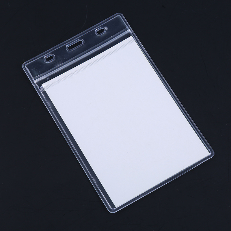 Wholesale supply of B7 frosted waterproof cover, single-layer 40C transparent pvc work ID card holder, name tag and document protection cover pic 17