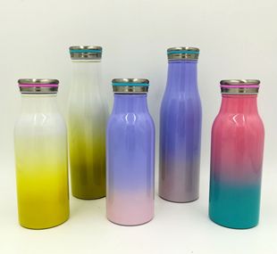 保温杯 家用便携简易双层真空水杯304不锈钢子弹头保温杯详情4