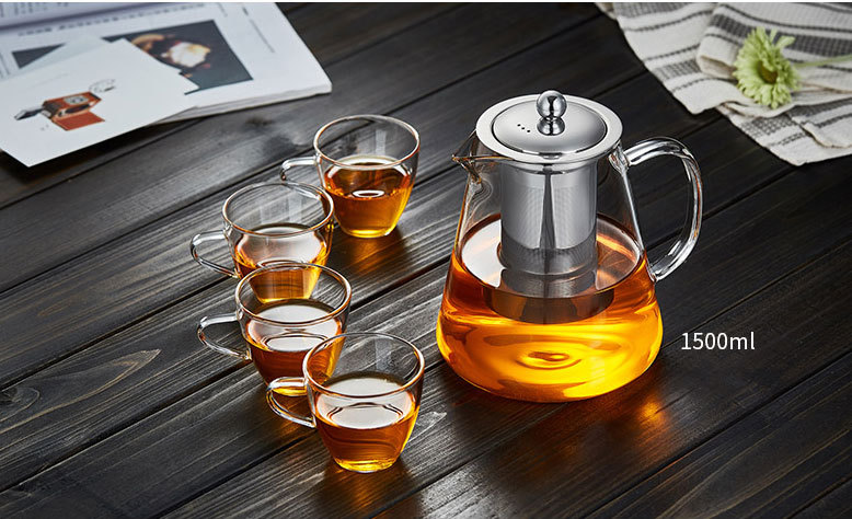 Factory wholesale water kettles, glass tea sets, high-temperature resistant flower tea teapots, stainless steel inner linings, filter tea teapots, etc pic 11