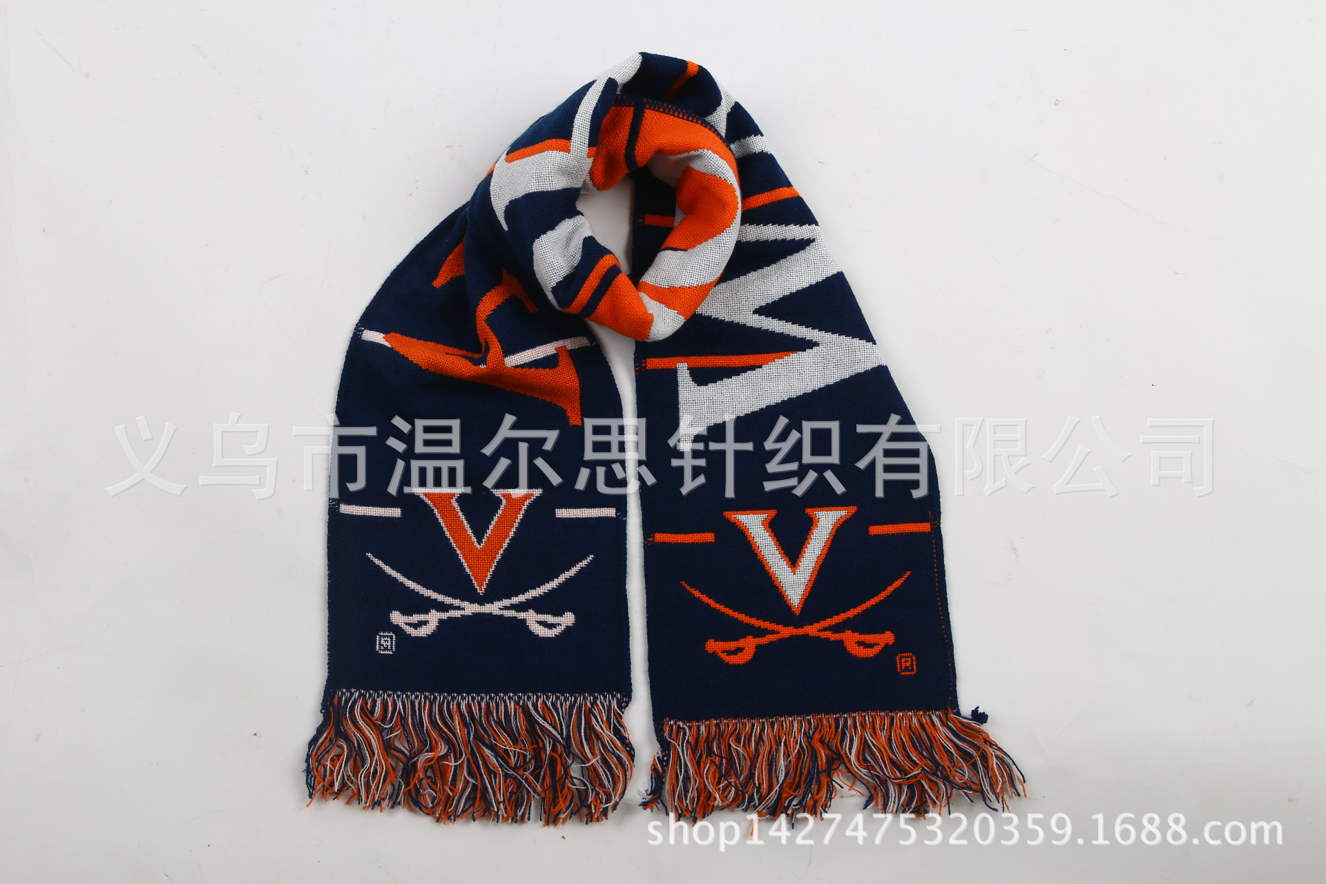 梭织腈纶围提花针织围巾礼品围巾球迷围巾专业加工定制球场logo标详情11