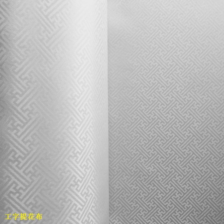 国潮黑底小红花提花布料布匹黑色人丝小草花鞋材服装面料提花布面料详情9