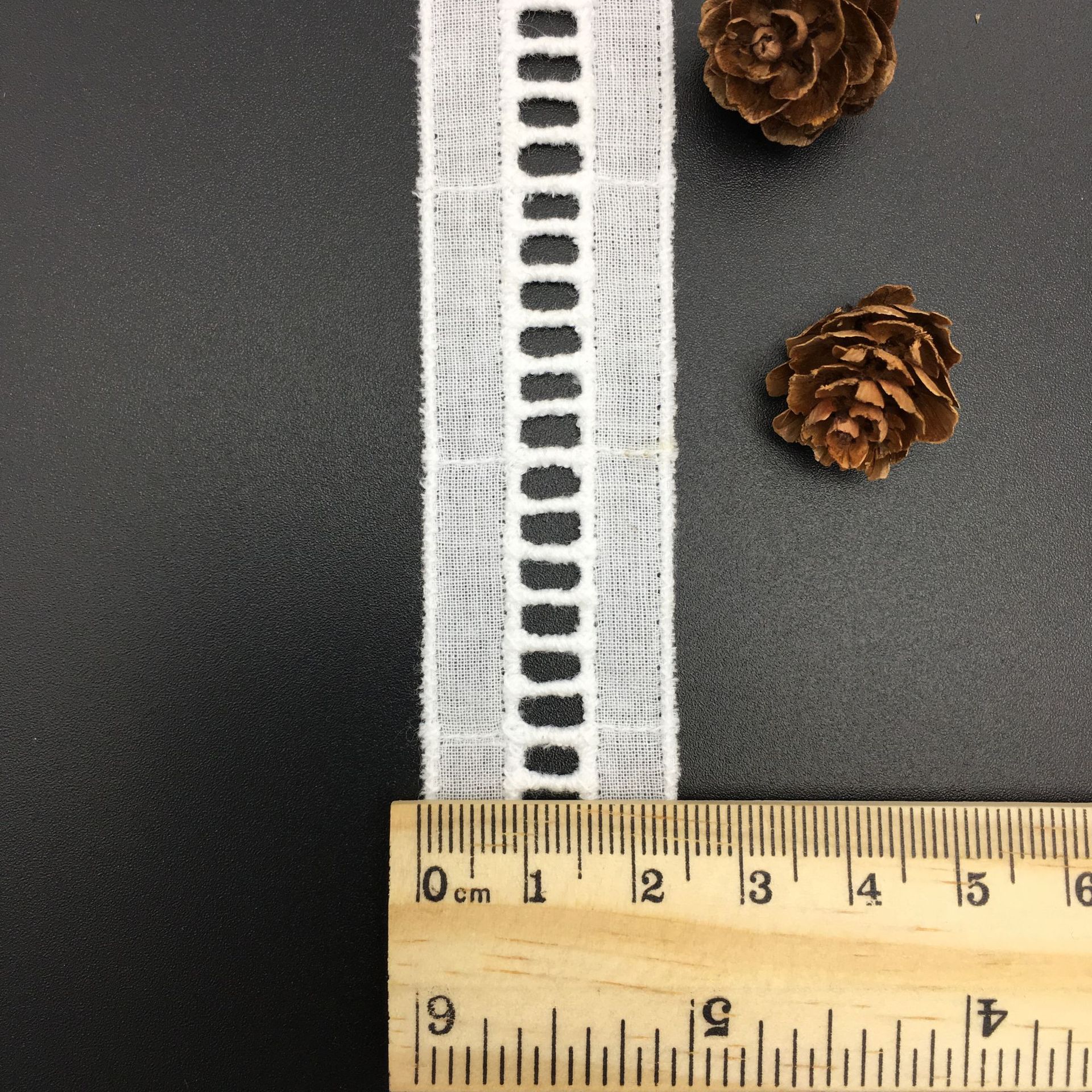 Clothing accessories, cotton lace, cotton embroidery, staircase lace, flat embroidery, hollowed-out embroidery, DIY wholesale pic 9