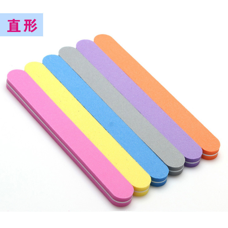 NAIL FILE: Cross-border nail art high-elasticity sponge file strip, straight double-sided polishing strip, polishing nail surface, water-washed rubbing strip pic 6