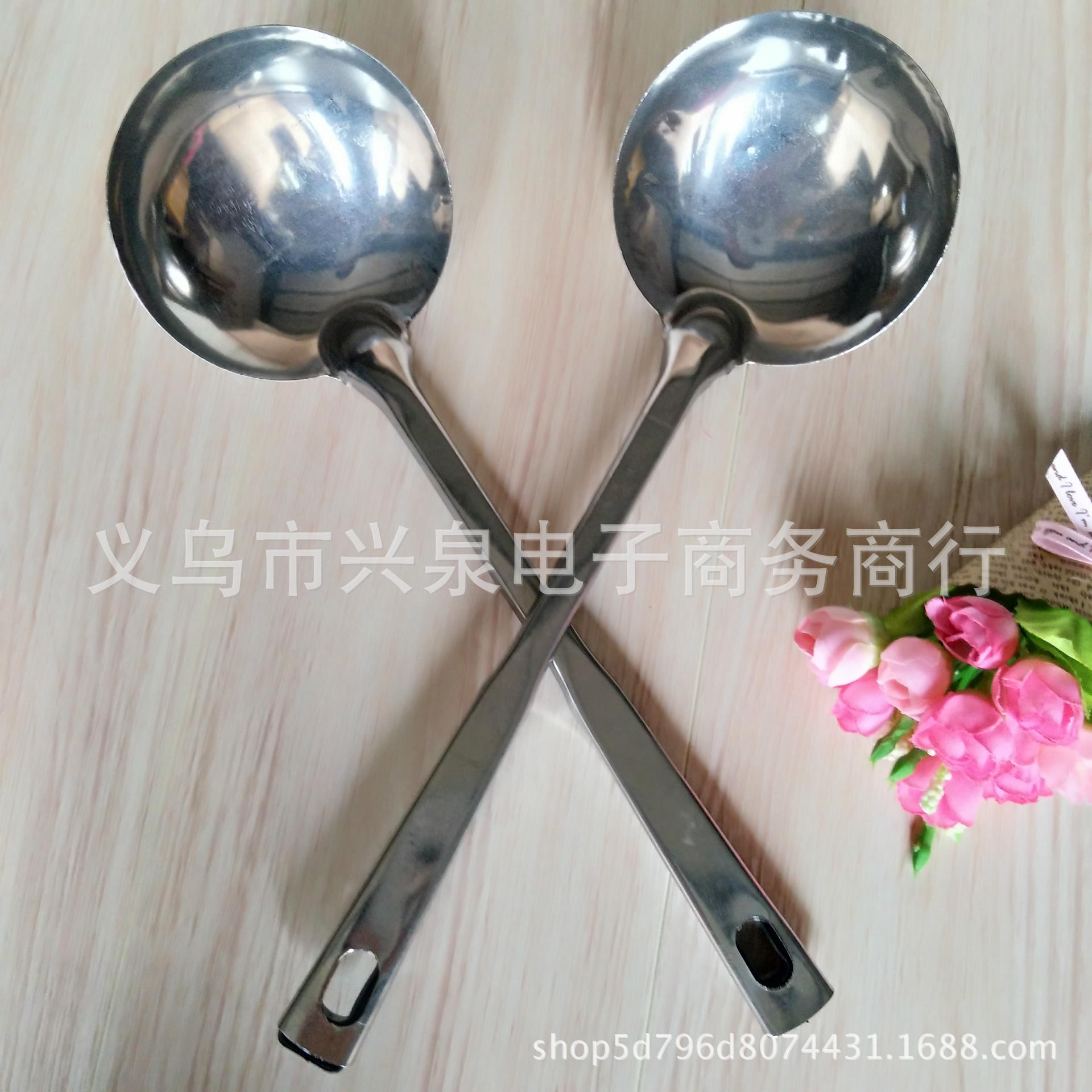 【 Zone 2-4 】 Large steel stir-frying spoon 1000 yuan per box, large soup spoon, black-handled steel spoon, stainless steel cooking spoon, stir-frying spoon, kitchenware pic 6