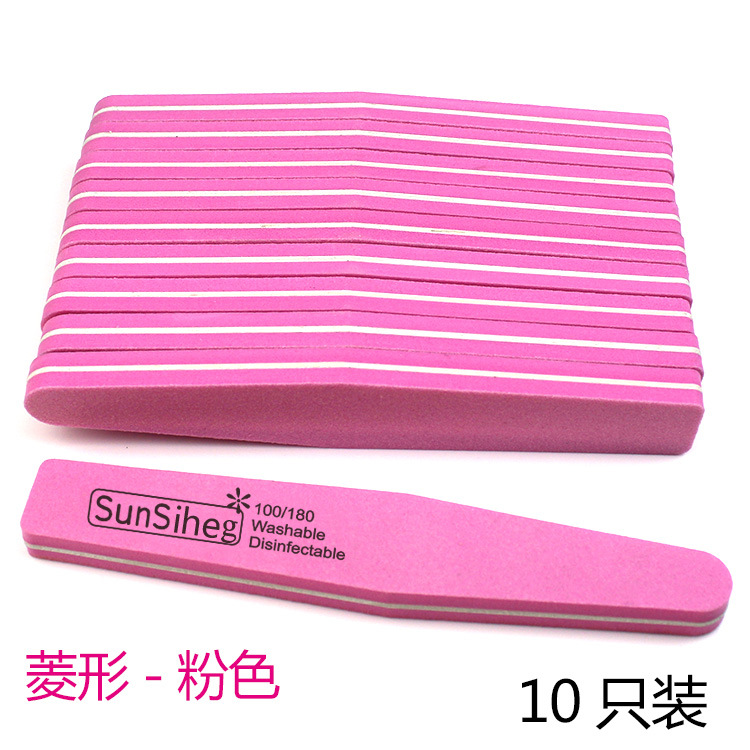 NAIL FILES Cross-border Stock Nail Tools diamond-shaped sponge rubbing strips High elastic cotton Double-sided abrasive nail files pic 13