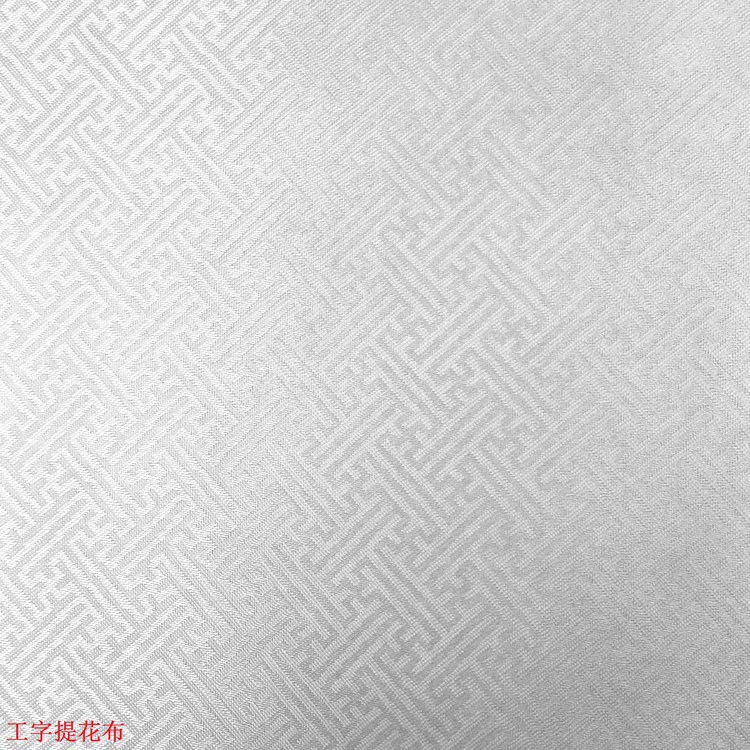 国潮黑底小红花提花布料布匹黑色人丝小草花鞋材服装面料提花布面料详情8