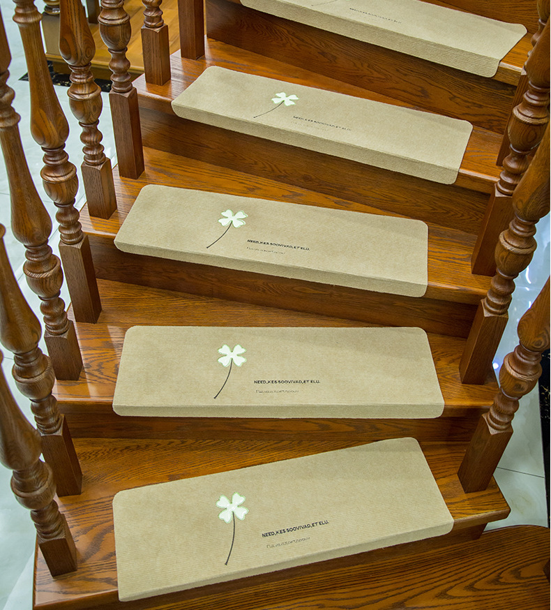 Self-adhesive stair treads without glue, home stair MATS, solid wood floor anti-slip and silent foot MATS, luminous pic 15