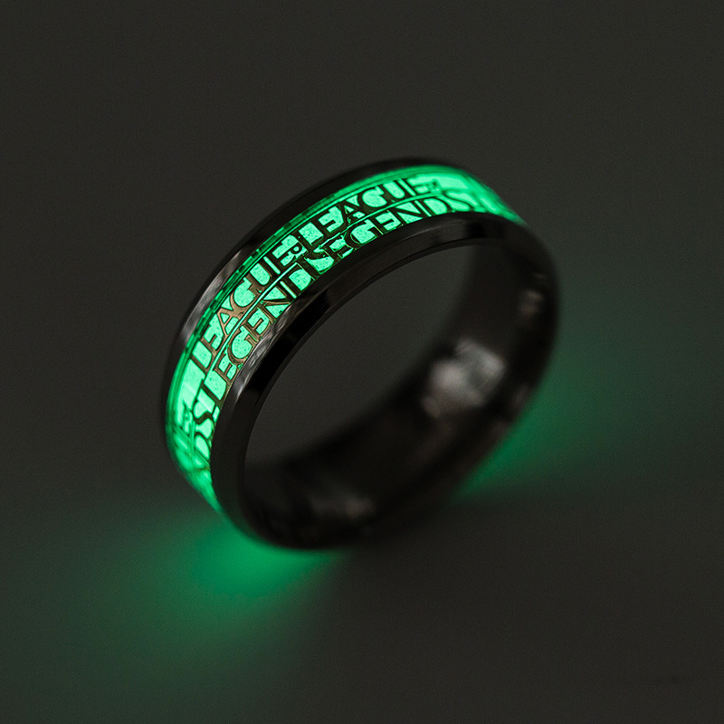League of Legends peripheral fluorescent rings, LOL stainless steel rings, fashionable rings, titanium steel jewelry, fan souvenirs pic 22