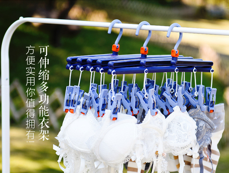 29-roller quick-folding clothes drying rack, windproof multi-head, foldable and extendable multi-functional plastic clothes drying rack pic 4