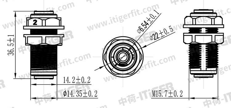 2分穿板直通净水器接头配件纯水机快接中荷ITiGER隔板接头 1807-A详情9